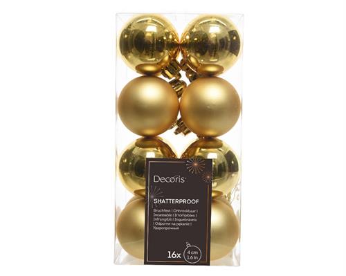 PALLINE DI NATALE ORO 4 CM CONFEZIONE 16 PZ