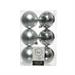 PALLINE DI NATALE ARGENTO 8 CM CONFEZIONE 6 PZ