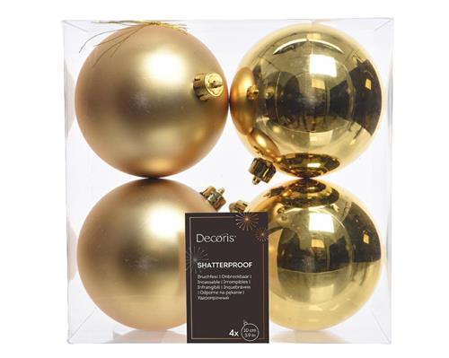 PALLINE DI NATALE ORO 10 CM CONFEZIONE 4 PZ