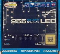 LUCI DI NATALE A TENDA  255 LED BIANCO CALDO