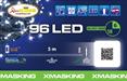 LUCI DI NATALE A BATTERIA 96 LED BIANCO FREDDO