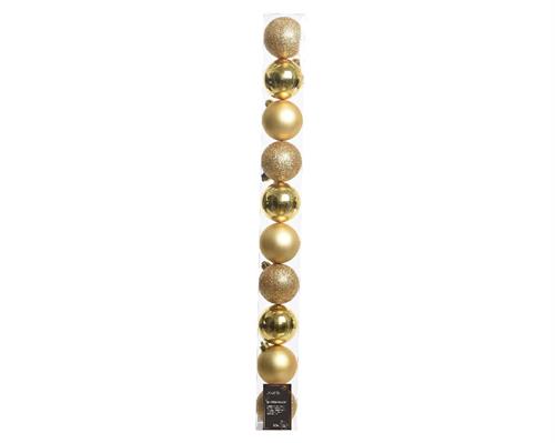 PALLINE DI NATALE ORO 6 CM CONFEZIONE 10 PZ