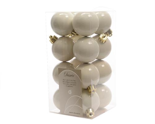 PALLINE DI NATALE BIANCO LANA 4 CM CONFEZIONE 16 PZ