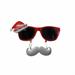 OCCHIALI CON CAPPELLINO BAFFI BABBO NATALE SANTA CLAUS