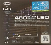 TENDA Ice Light 480 LED BIANCO 5mm Control Cavo Bia 20MTX60CM