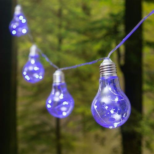 LUCI DI NATALE 10 LAMPADINE 60 MICROLED BLU