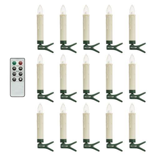 LUCI DI NATALE A CANDELE 15 LED EFFETTO FIAMMA