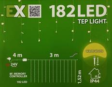 LUCI DI NATALE A TENDA 182 LED BIANCO CALDO