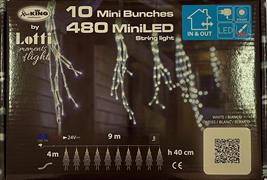 TENDA 10 MINIBUNCH 480MINLED BIANCO 3MM LUCE/F 9MT/H40CM