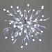 RAMO ARGENTO FIREBALL SFERE E FOGLIE 100LED BIANCO 5MM LUCE FISS