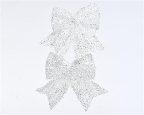 FIOCCO BIANCO GLITTER PZ 12X13 CM