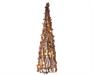 LED brown rattan pyramid ind CONO LUMINOSO VIMINI CON BACCHE