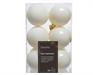 PALLINE DI NATALE BIANCO LANA 6 CM CONFEZIONE 12 PZ