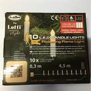 CATENA 10 CANDELINE H.10CM AVORIO PER ALBERO CON CLIP LED CLASSC