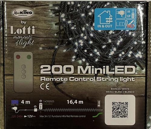 LUCI DI NATALE 200 MINILED BIANCO FREDDO