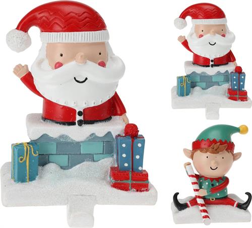 PORTACALZE NATALE IN RESINA 13 CM ASSORTITO