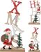 DECORAZIONE IN LEGNO SCRITTA XMAS CON BABBO NATALE 24 CM