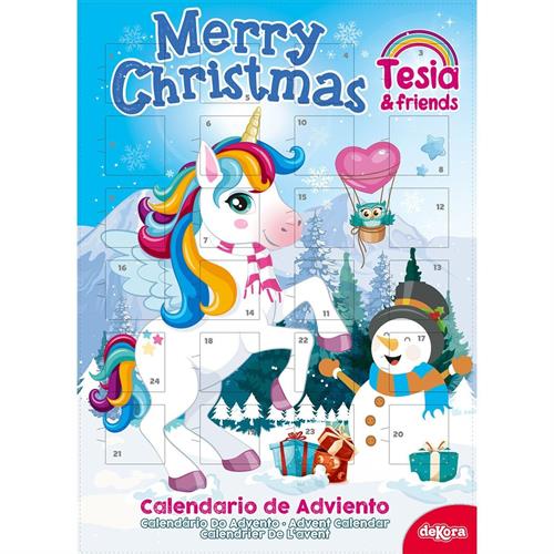 CALENDARIO AVVENTO UNICORNO CON CIOCCOLATINI