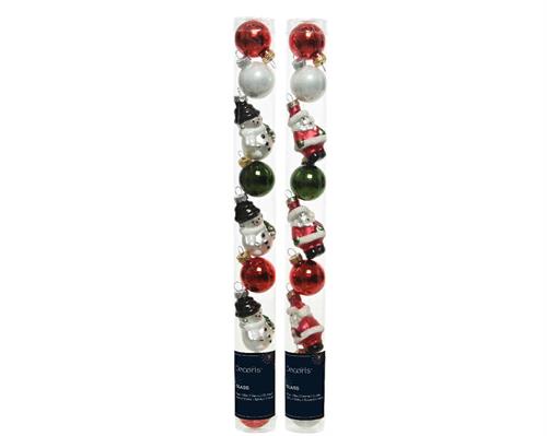 PALLINE DI NATALE FIGURE ASSORTITE  9 PZ