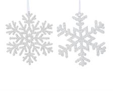 PENDENTE FIOCCO DI NEVE BIANCO 20 CM 2 ASSORTITI