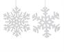 PENDENTE FIOCCO DI NEVE BIANCO 20 CM 2 ASSORTITI