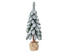 MINI ALBERO TORA PINE INNEVATO CON BASE IN JUTA H.65 CM