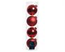 PALLINE DI NATALE IN VETRO ROSSE LUCIDO OPACO 10 CM 4PZ