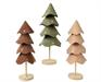 ALBERO IN FELTRO CON BASE IN LEGNO  38 CM 3 ASS