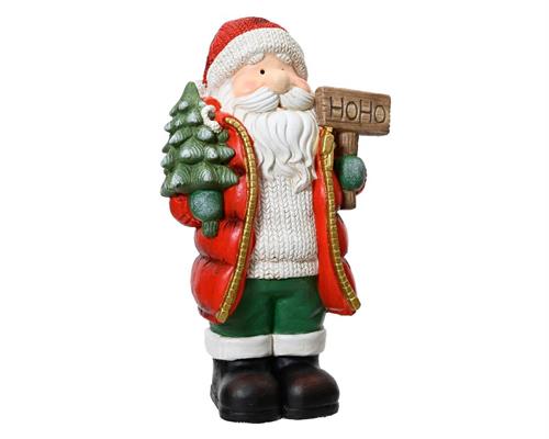 BABBO NATALE IN TERRACOTTA CON  ALBERO H.51 CM