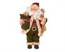 BABBO NATALE CON CAPPOTTO BEIGE SACCO H.30 CM