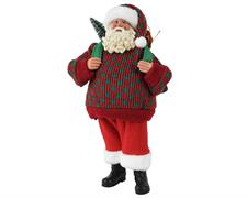 BABBO NATALE CON ZAINO E MAGLIONE H.28 CM