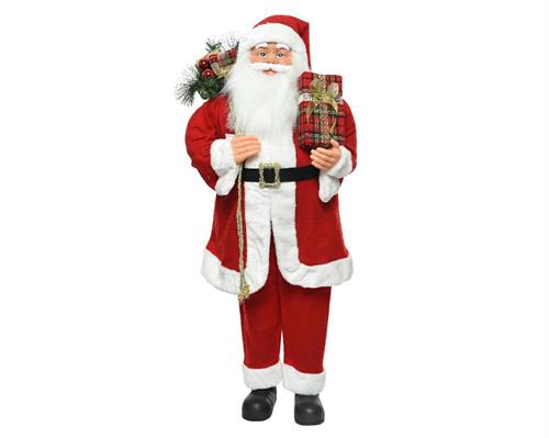 BABBO NATALE CON VESTITO CLASSICO ROSSO H.110 CM