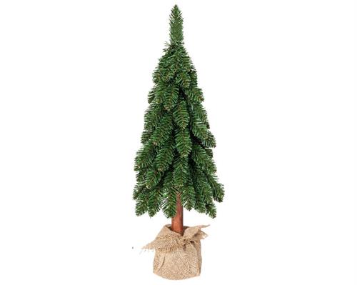 MINI ALBERO DI NATALE TORA PINE H.65CM CON BASE IN JUTA