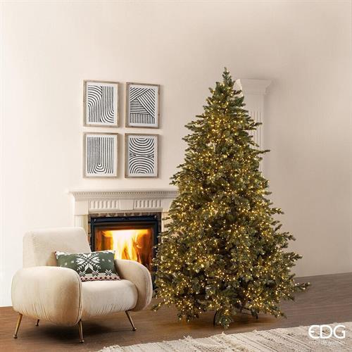 ALBERO DI NATALE 240 CM PINO ARGENTATO CON 5000 MINI LED