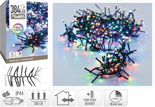 LUCI DI NATALE CLUSTER  384 LED MULTICOLOR