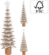 ALBERO IN LEGNO NATURALE/BIANCO 40 CM 2 ASS