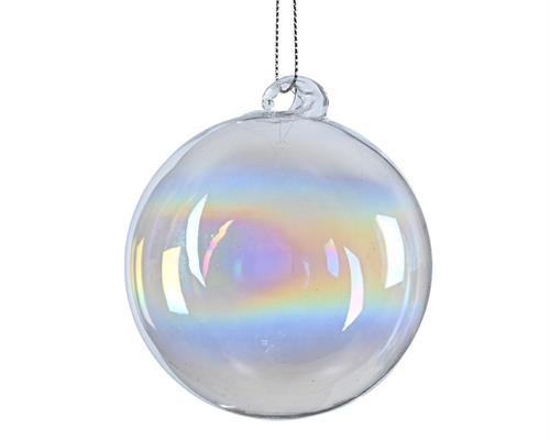 PALLINA DI NATALE IN VETRO IRIDESCENTE 8 CM