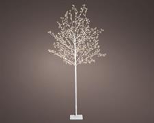 ALBERO BIANCO LUMINOSO IN PVC 480 MICROLED BIANCO CALDO H.150CM