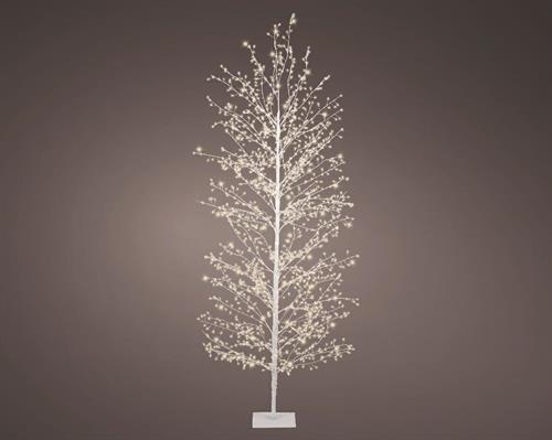 ALBERO BIANCO LUMINOSO IN PVC 1755 MICROLED BIANCO CALDO H.180CM