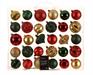 PALLINE DI NATALE ROSSE VERDE ORO 7 CM 30 PZ