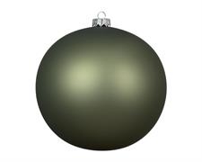 PALLINE DI NATALE IN VETRO VERDE ROSMARINO OPACO 8CM 6 PZ