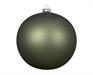 PALLINE DI NATALE IN VETRO VERDE ROSMARINO OPACO 8CM 6 PZ