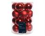 PALLINE DI NATALE IN VETRO ROSSO LUCIDO OPACO 6CM 2OPZ