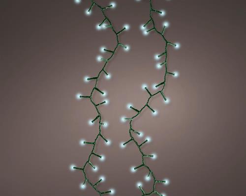 CATENA DI LUCI 220 LED BIANCO FREDDO 450 CM 8 GIOCHI DI LUCE