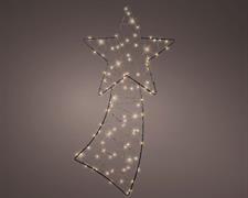 STELLA CADENTE LUMINOSA IN PVC 100 LED BIANCO CALDO 28X48CM