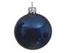 PALLINA DI NATALE IN VETRO BLU LUCIDO 15 CM