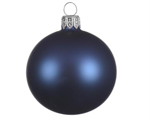 PALLINA DI NATALE IN VETRO BLU OPACO 15 CM