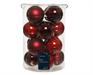 PALLINE DI NATALE IN VETRO BORDEAUX LUCIDO OPACO 8 CM 16PZ