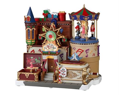 THE MERRY MUSIC BOX CON MOVIMENTO LUCI E SUONI 26,2X25,8X18,3 CM