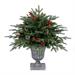 ALBERO DI NATALE IN VASO 75CM CON PIGNE BACCHE 70 LED LUCE CALDA